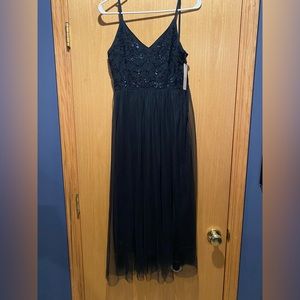 Black tulle dress